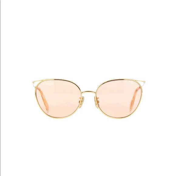 CELINE CL40136U GOLD/ROSE PINK GOLD LENS AVIATOR SUNGLASSES - Picture 6 of 10